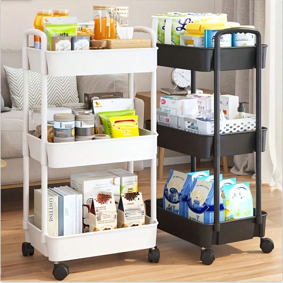 Office Supply Cart - Carrello multiuso a 3 livelli con