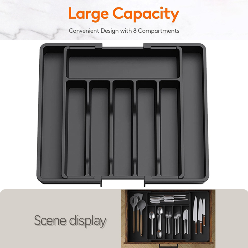 Drawer Organizer Tray - Organizzatore Espandibile per Utensili e Posate,