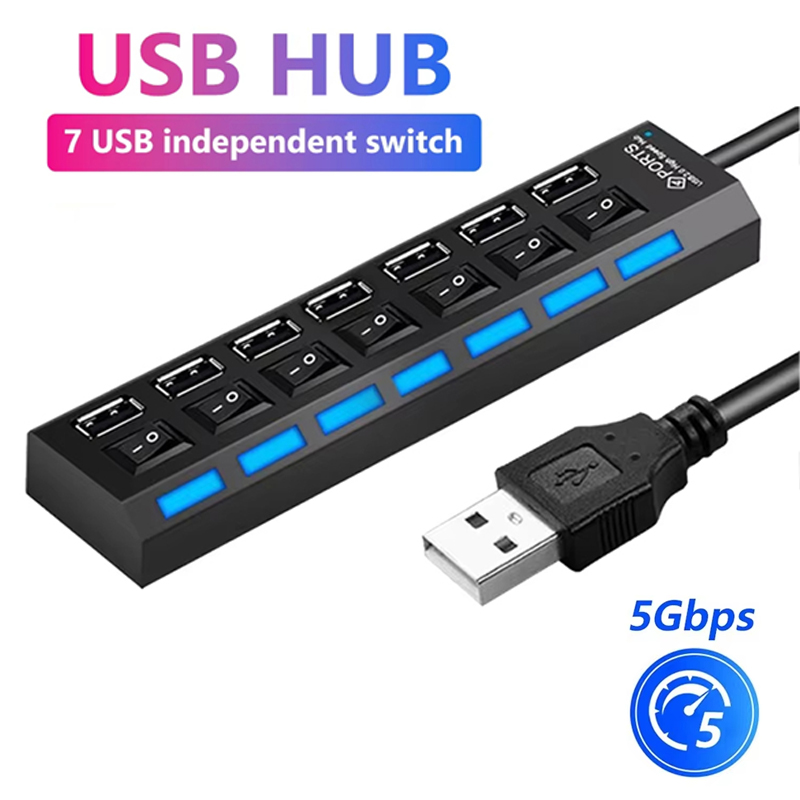 Office Supply Cart - Splitter hub USB 2.0 a 7