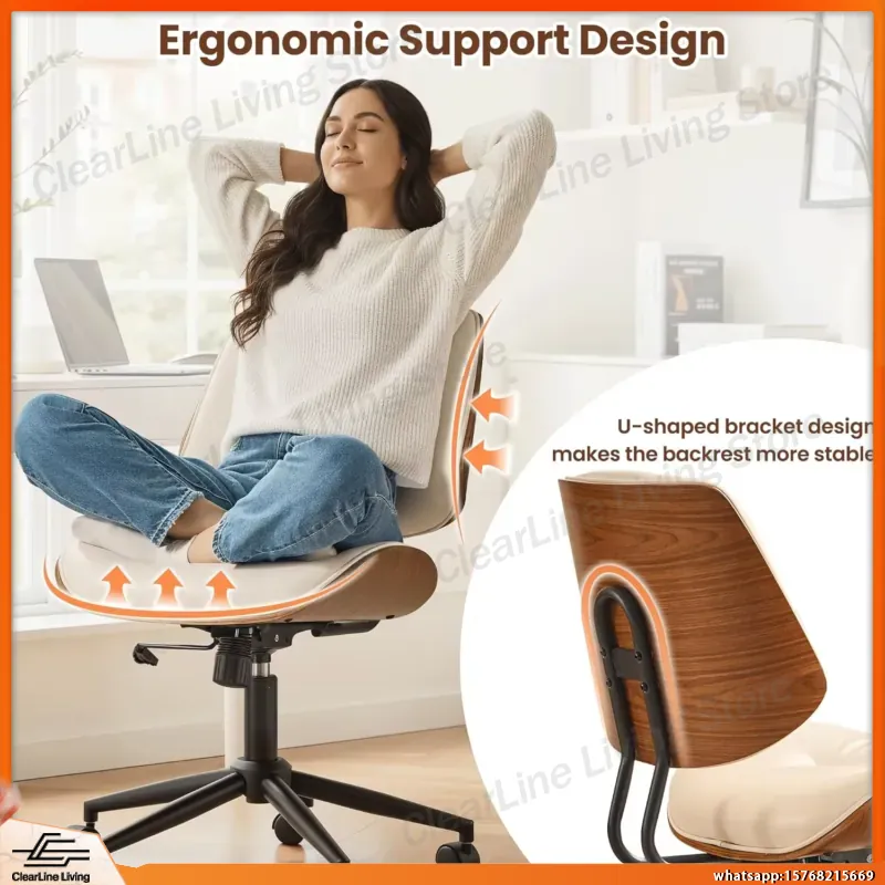 Task Chair Mid Back - Sedia da Ufficio Moderna in Pelle
