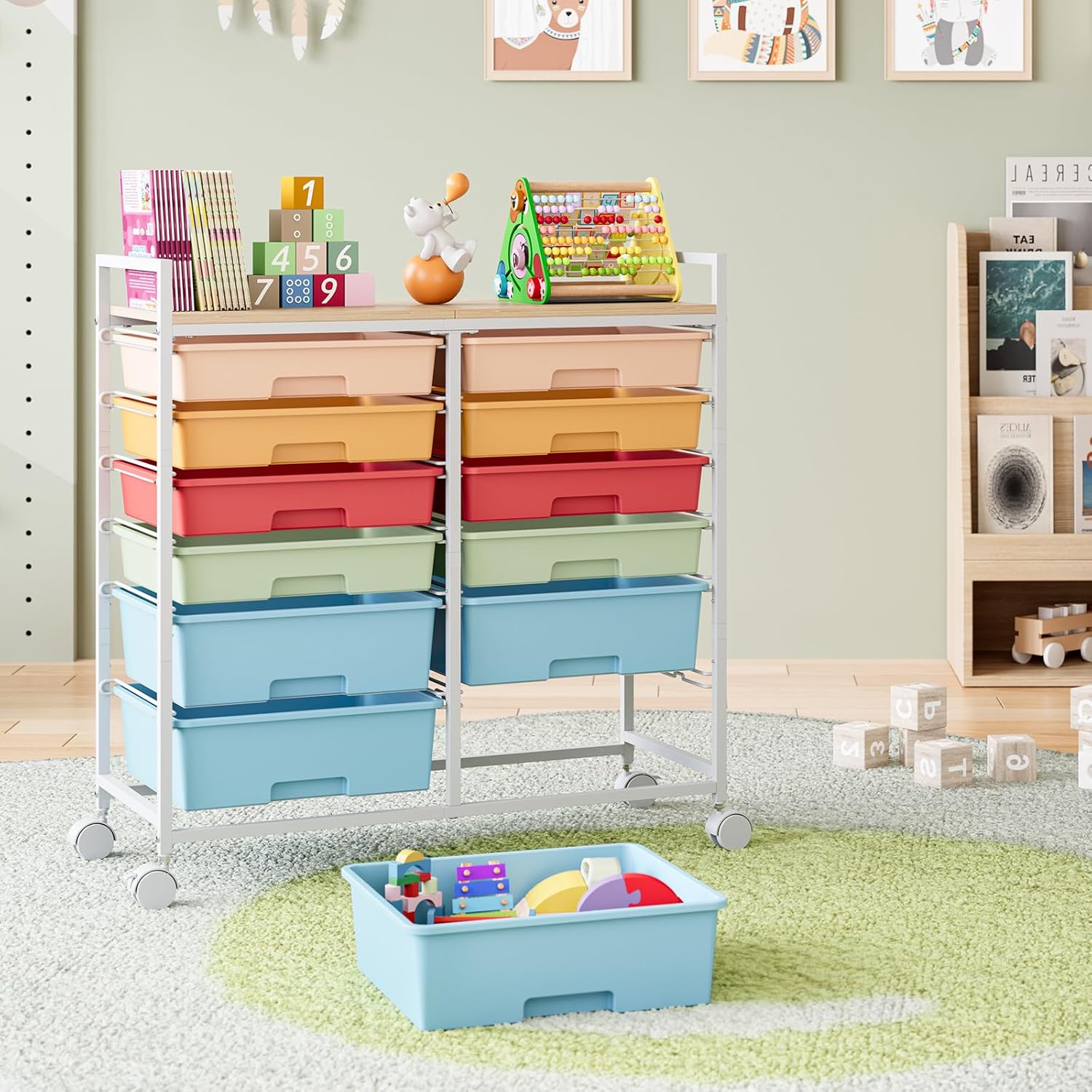 Carrello Portaoggetti con 12 C - Office Supply Cart recensione e prezzo